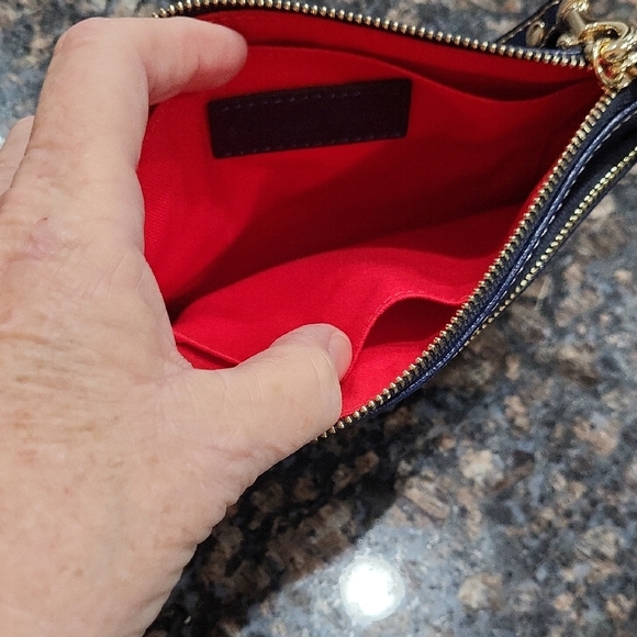 Dooney & Bourke Midnight Blue Triple Zip Pouch - Picture 2 of 5